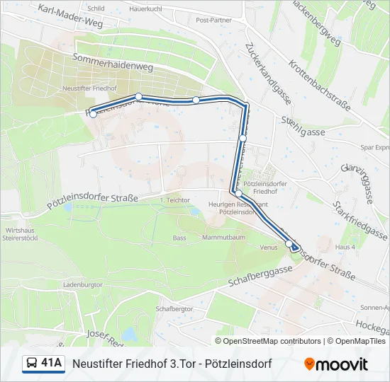 41A Bus Line Map