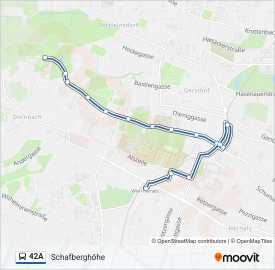 42A Bus Line Map