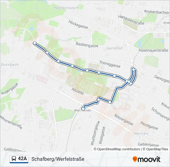42A Bus Line Map
