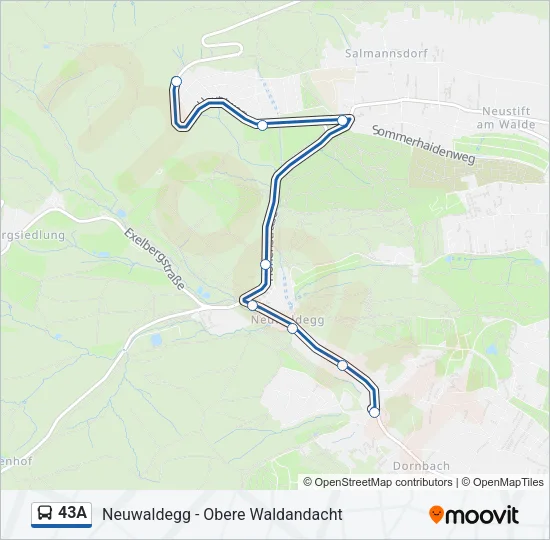43A Bus Line Map