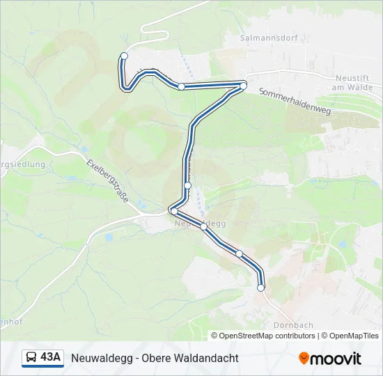 43A Bus Line Map