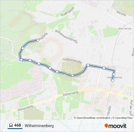 46B Bus Line Map