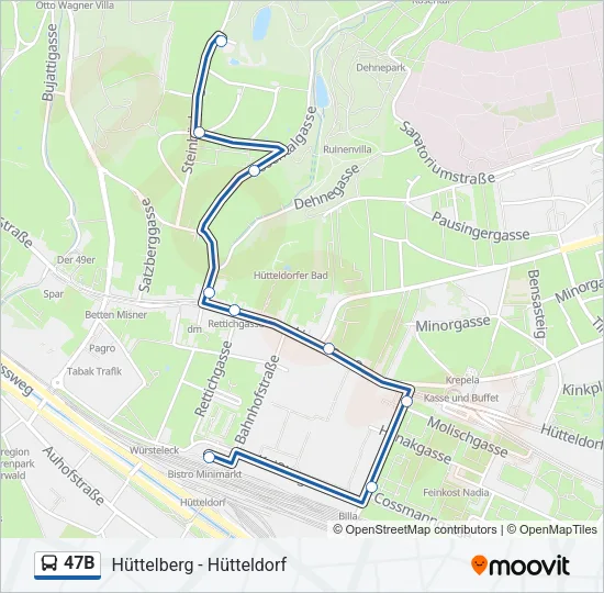 47B Bus Line Map