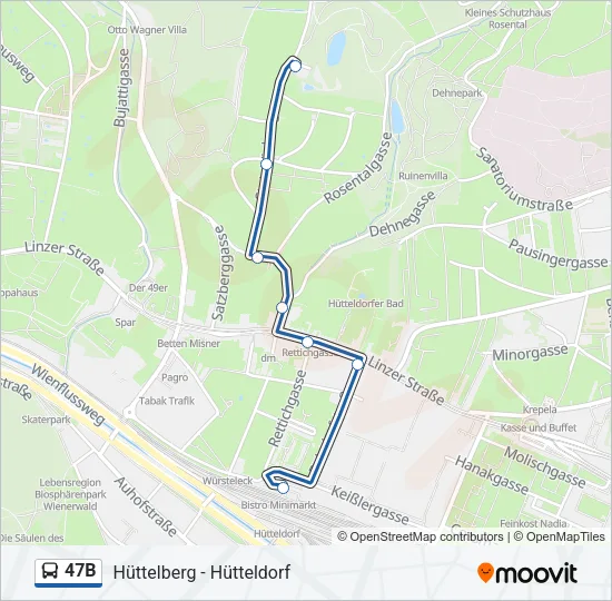 47B Bus Line Map