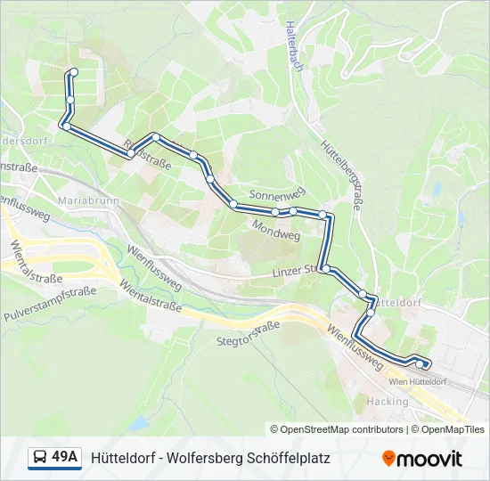 49A Bus Line Map