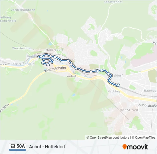 50A Bus Line Map