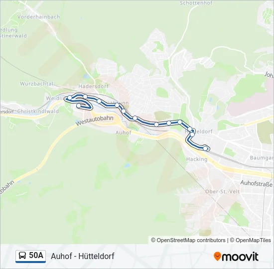 50A Bus Line Map