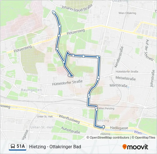 51A Bus Line Map