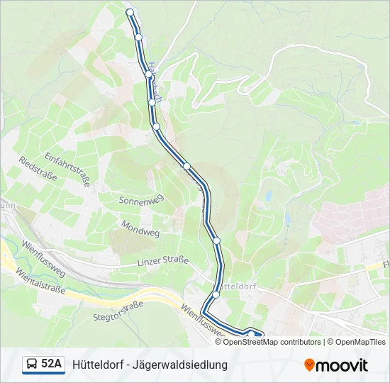 52A Bus Line Map