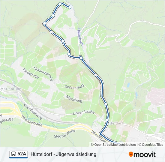 52A Bus Line Map
