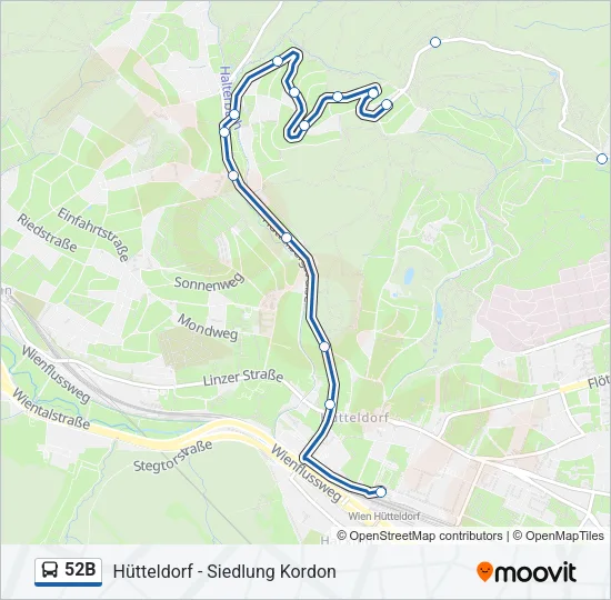 52B Bus Line Map