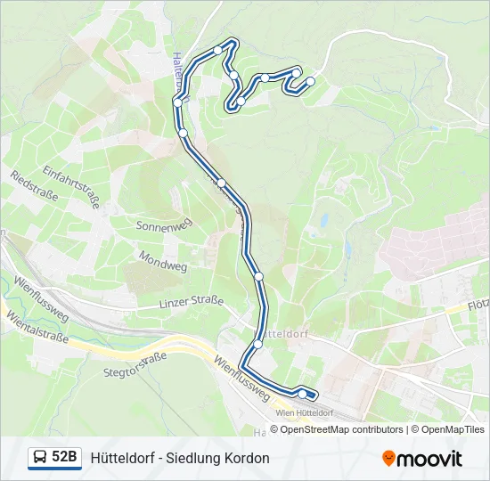 52B Bus Line Map