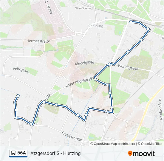 56A Bus Line Map