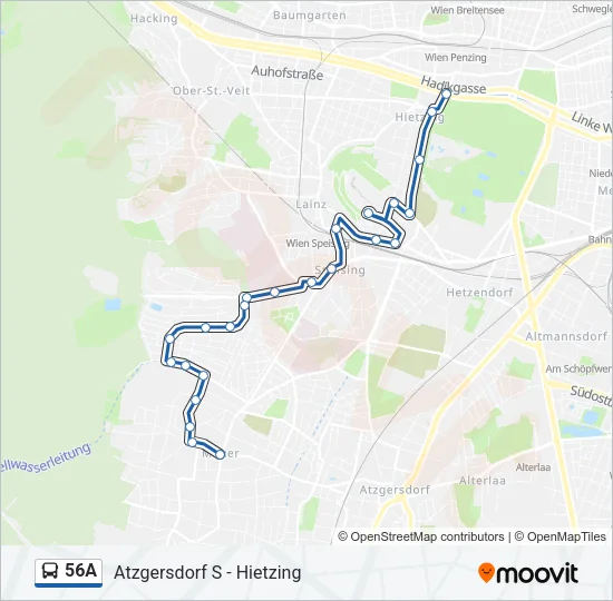 56A Bus Line Map