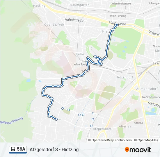 56A Bus Line Map