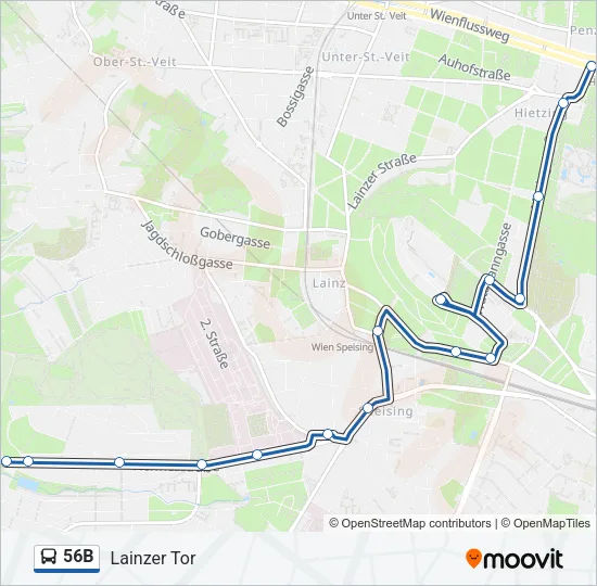 56B Bus Line Map