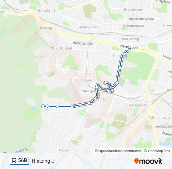 56B Bus Line Map