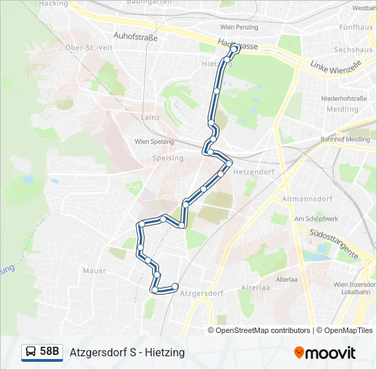 58B Bus Line Map