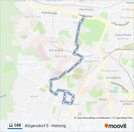 58B Bus Line Map