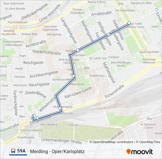 59A Bus Line Map