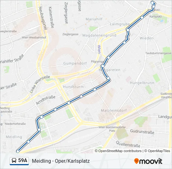 59A Bus Line Map