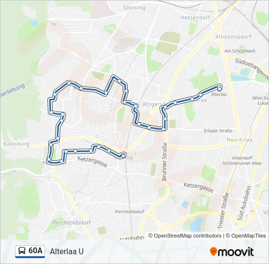 60A Bus Line Map