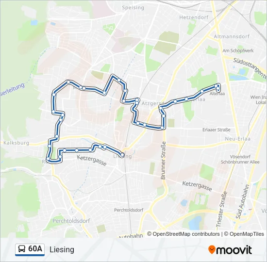 60A Bus Line Map