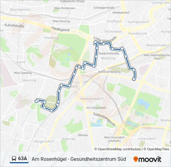 63A Bus Line Map