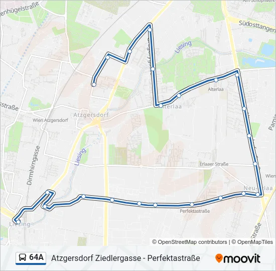 64A Bus Line Map