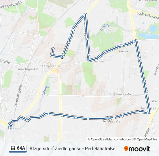 64A Bus Line Map