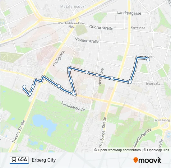 65A Bus Line Map