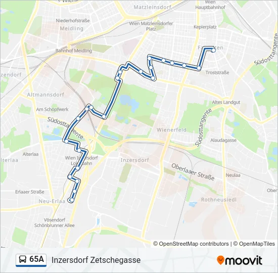 65A Bus Line Map