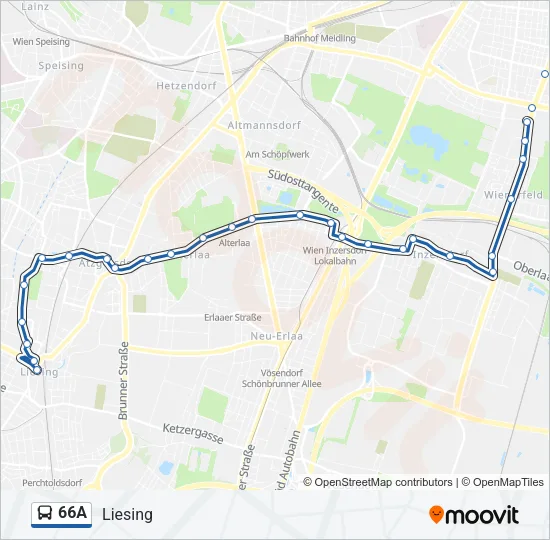 66A Bus Line Map