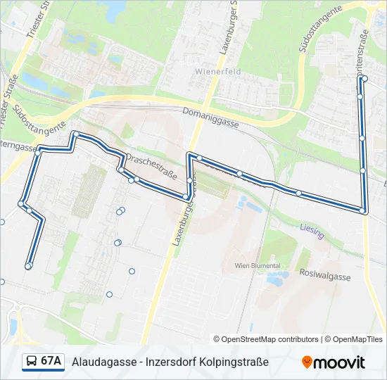 67A Bus Line Map