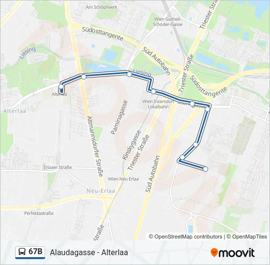 67B Bus Line Map