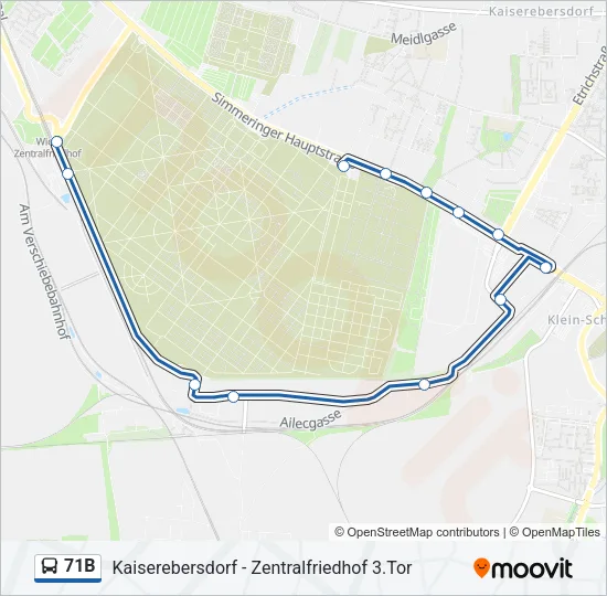 71B Bus Line Map