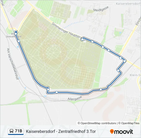 71B Bus Line Map