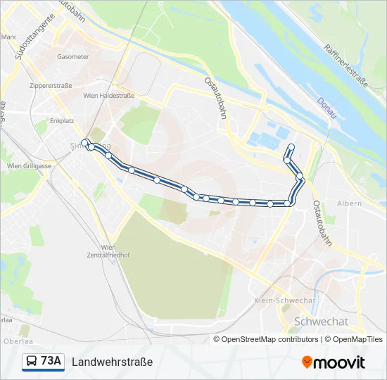73A Bus Line Map