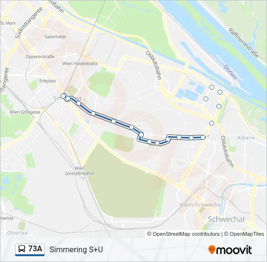 73A Bus Line Map