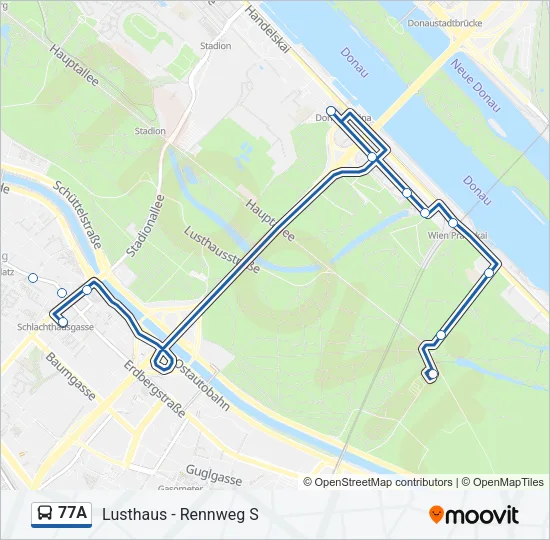 77A Bus Line Map
