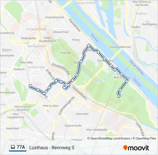 77A Bus Line Map