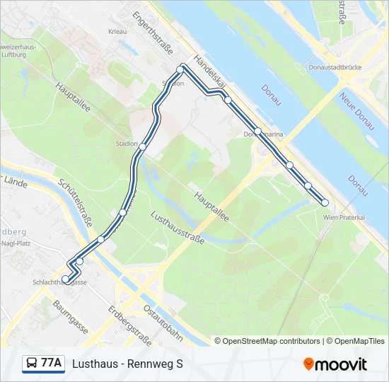 77A Bus Line Map