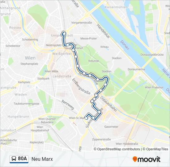 80A Bus Line Map