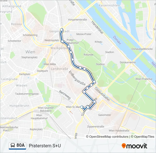 80A Bus Line Map