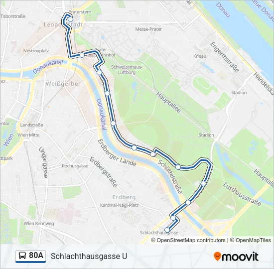 80A Bus Line Map