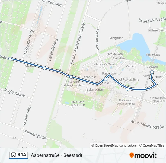 84A Bus Line Map