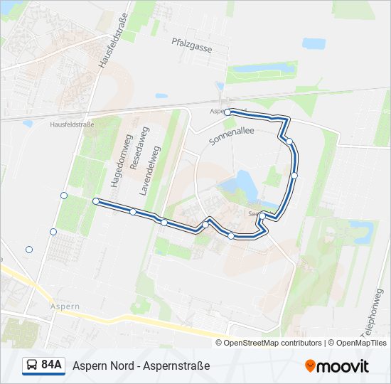 84A bus Line Map