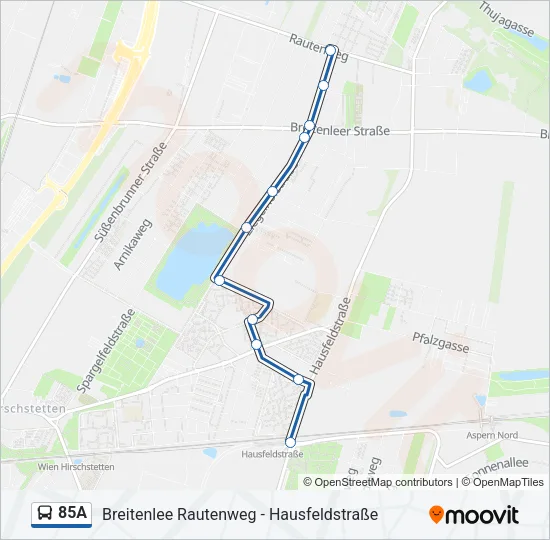 85A Bus Line Map