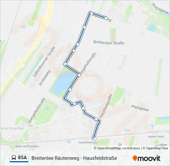 85A Bus Line Map