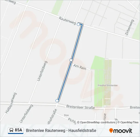 85A Bus Line Map